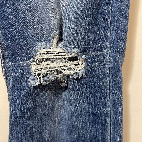 Vanilla star high-rise, slim flare, size 13, distressed - Picture 5 of 9